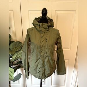Burton green snowboarding shell jacket